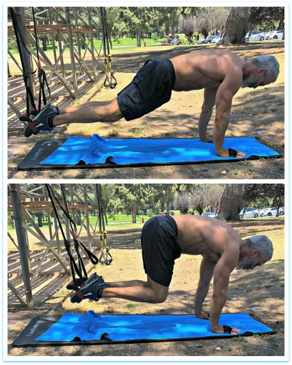 knee pulls exercise suspension workout
