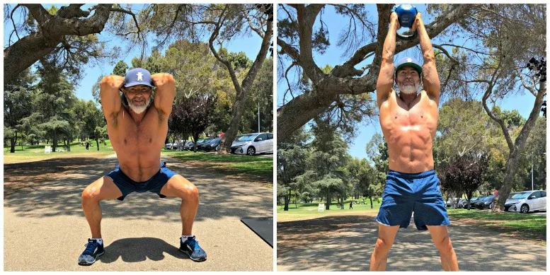 overhead squat tricep extension