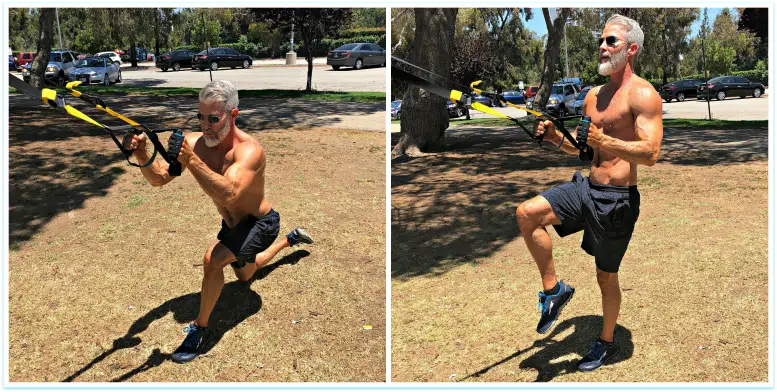 reverse lunges body-weight suspension workout