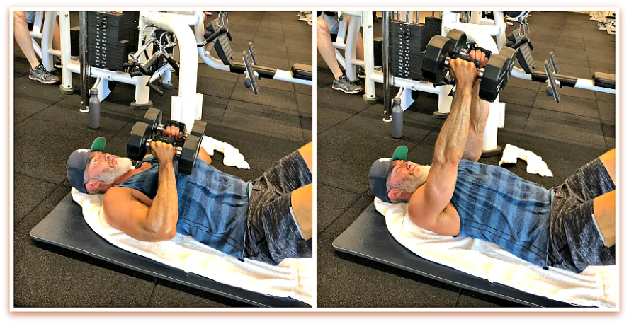 close-grip dumbbell press triceps