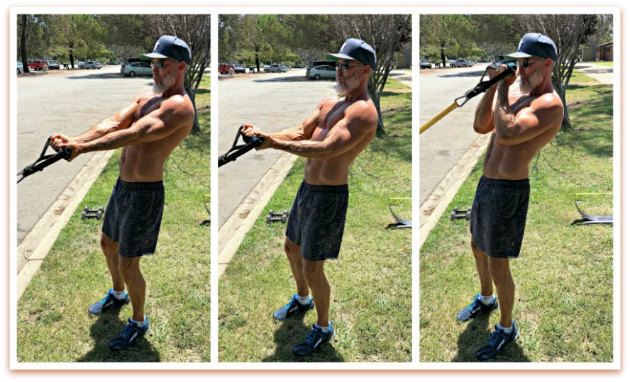 resistance band curls better arms