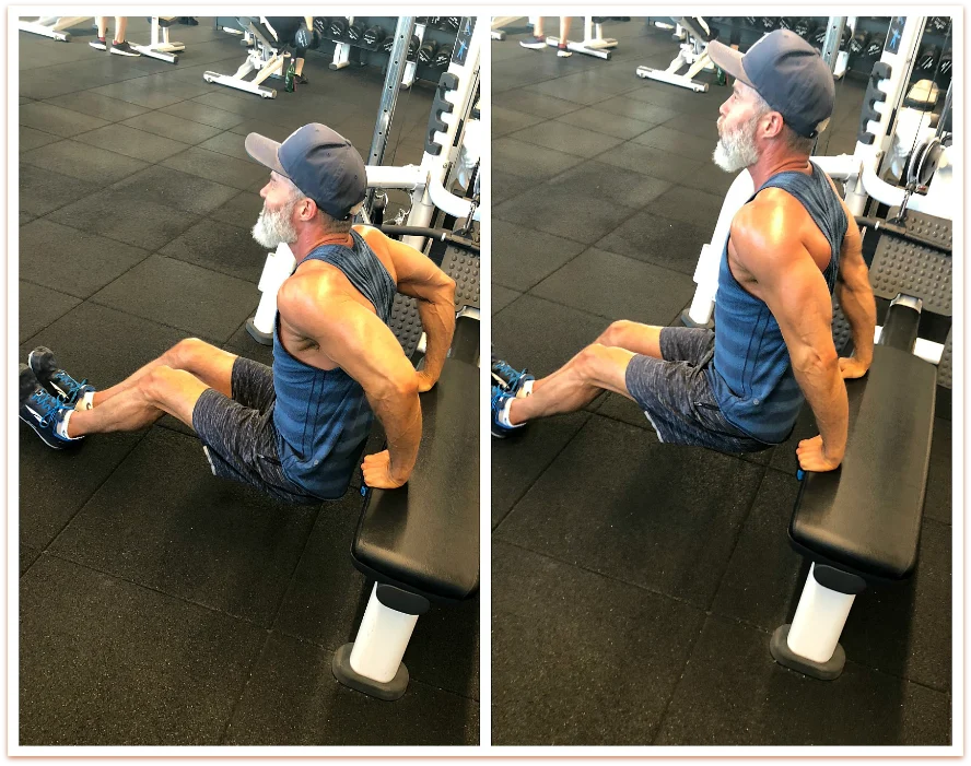 tricep dips fitness over 50