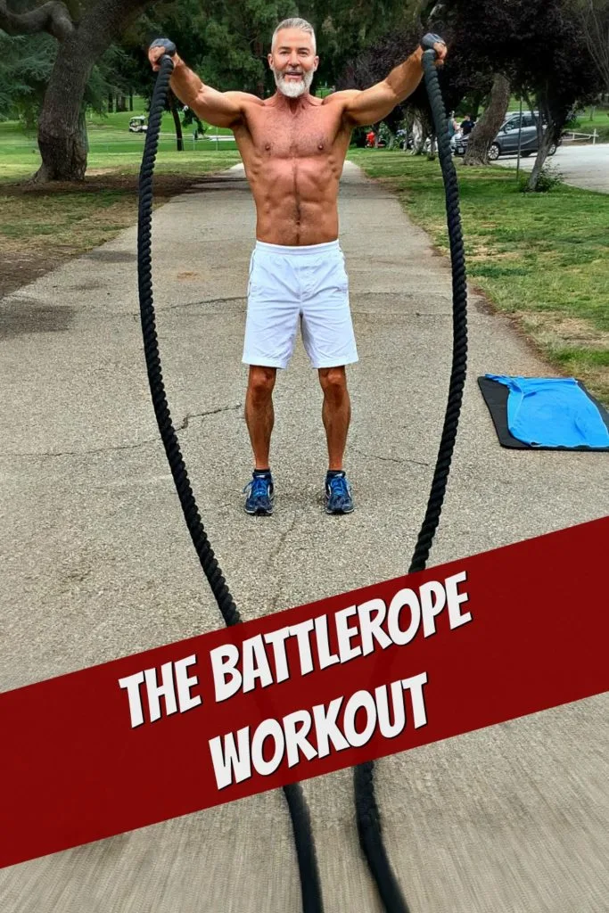 Dane Findley, age 53, uses battle ropes as a way to keep workouts fun and effective.