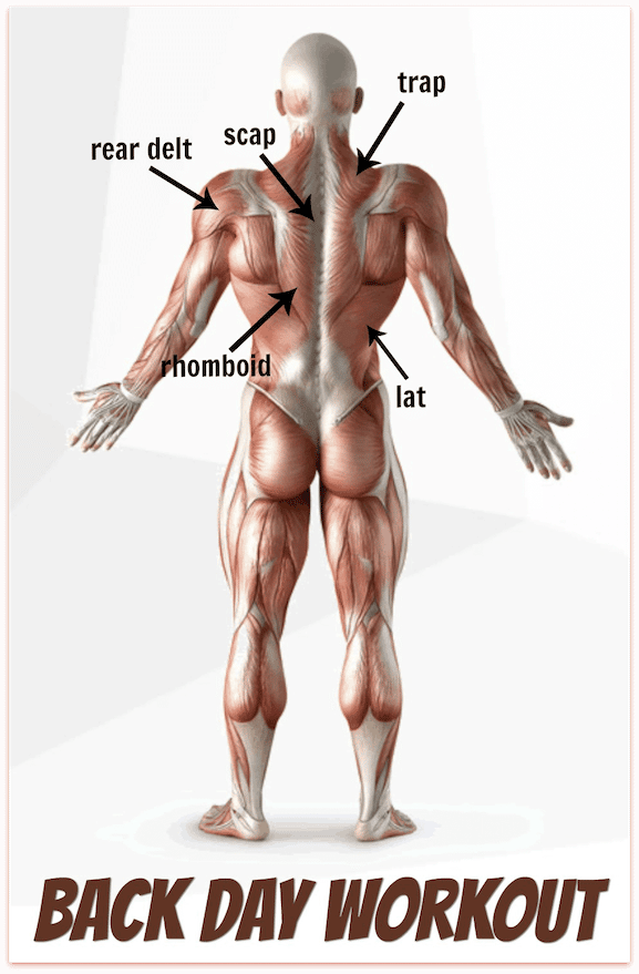 posterior chain of muscle groups including the lower lat