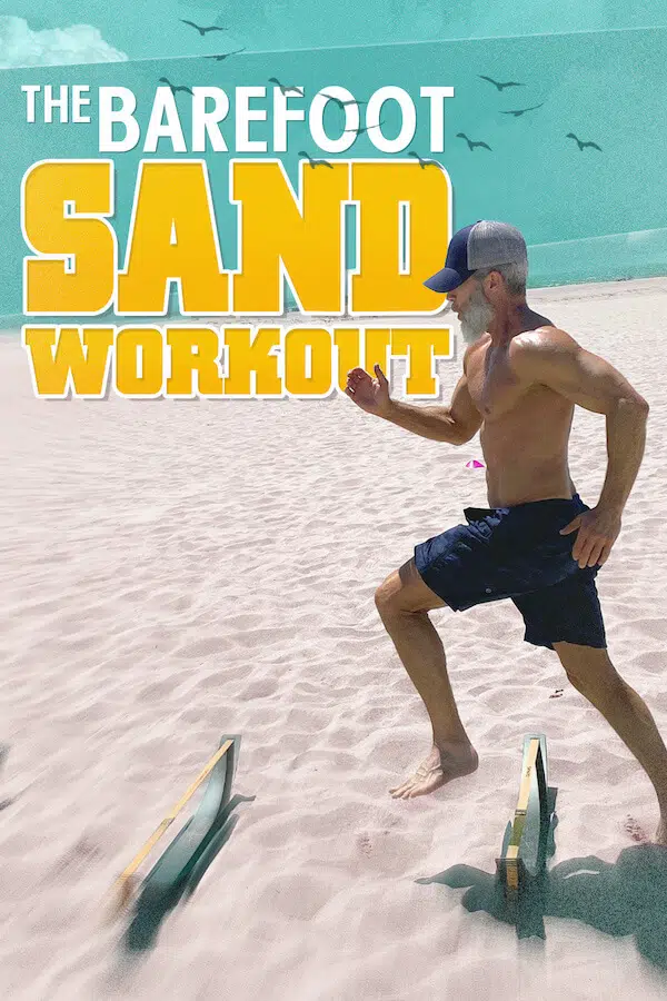 Dane Findley does cross-training exercises at the beach without shoes.