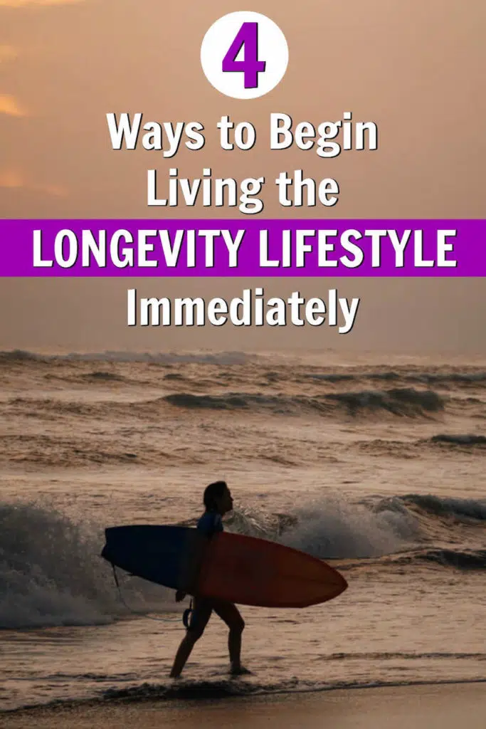 Mature surfer demonstrates how to live the longevity lifestyle for supreme wellness.