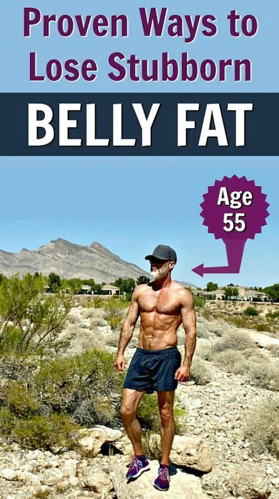 Mature man with shredded abs has lost belly fat smartly