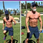 fit older man exercising in fitness park