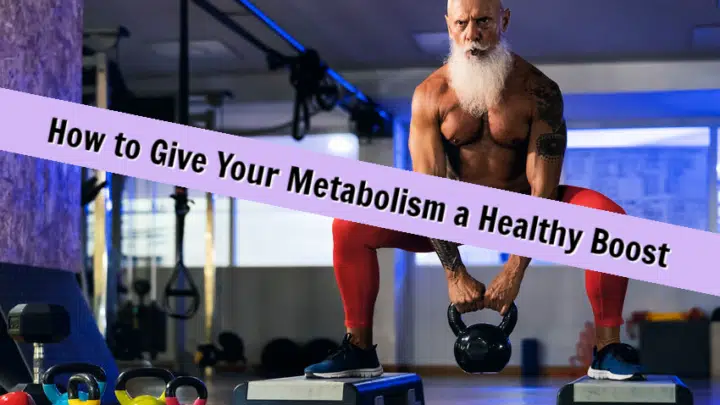 older man with healthy metabolism exercising