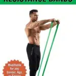 man training his upper body with resistance band