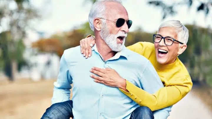 mature couple reversing autoimmune symptoms happily