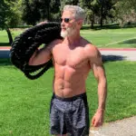 athletic man over 50 keeping fit