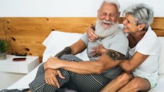 fit senior couple enjoying longevity lifestyle