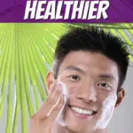 man using butter mask to improve skin