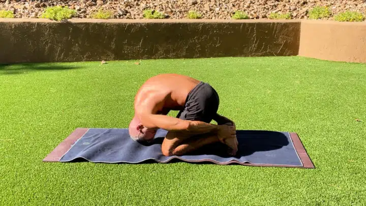 over 50 rabbit pose yoga