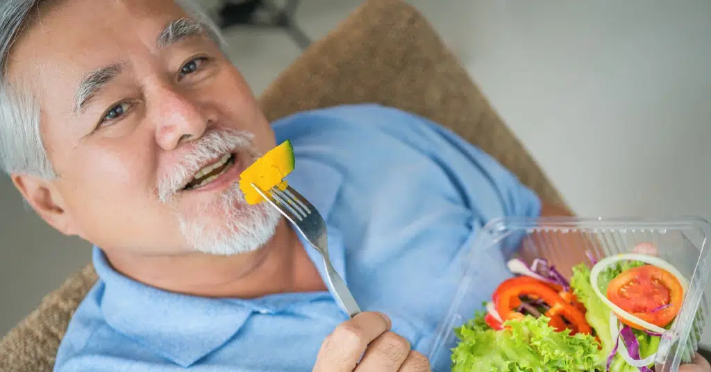 mature man gives up yo-yo dieting for health