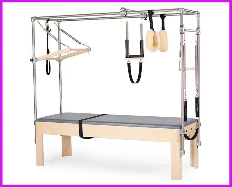 full-body workout can be done on this Pilates trap table