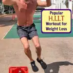 Dane Findley of Over Fifty and Fit running intervals during a popular HIIT workout for weight loss.
