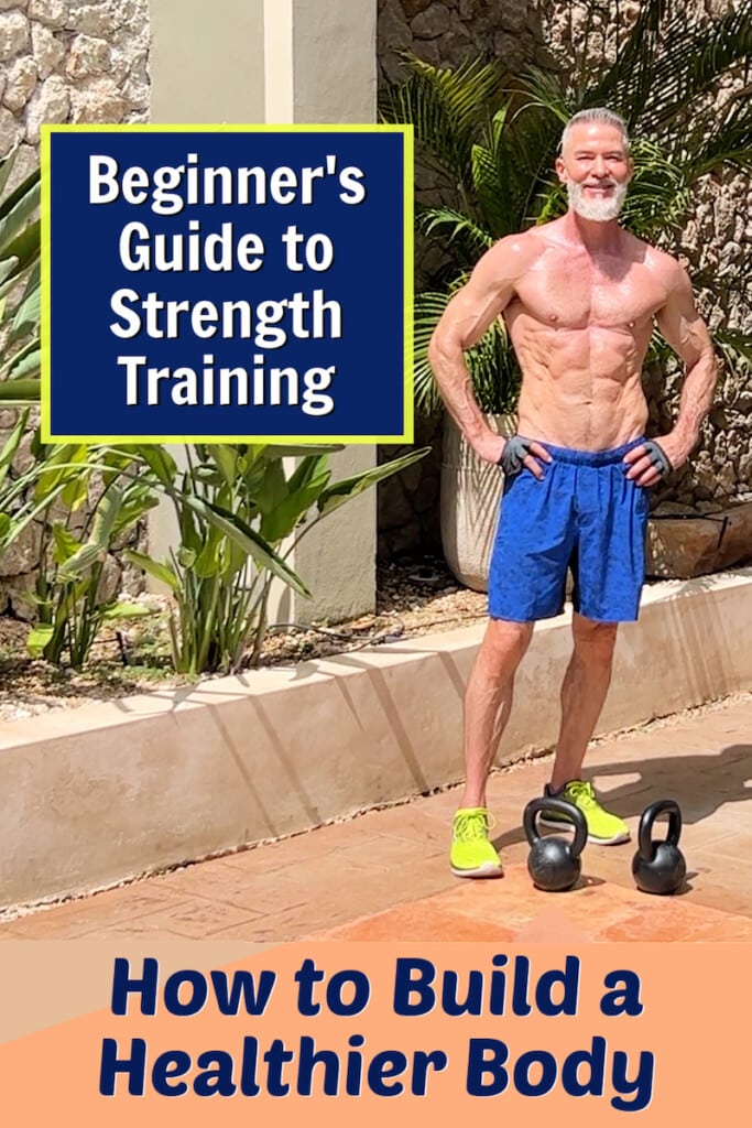 beginner athlete starts a strength training with kettlebells outdoors