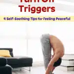 Healthy man does grounding self-soothing technique to turn off anxiety triggers.